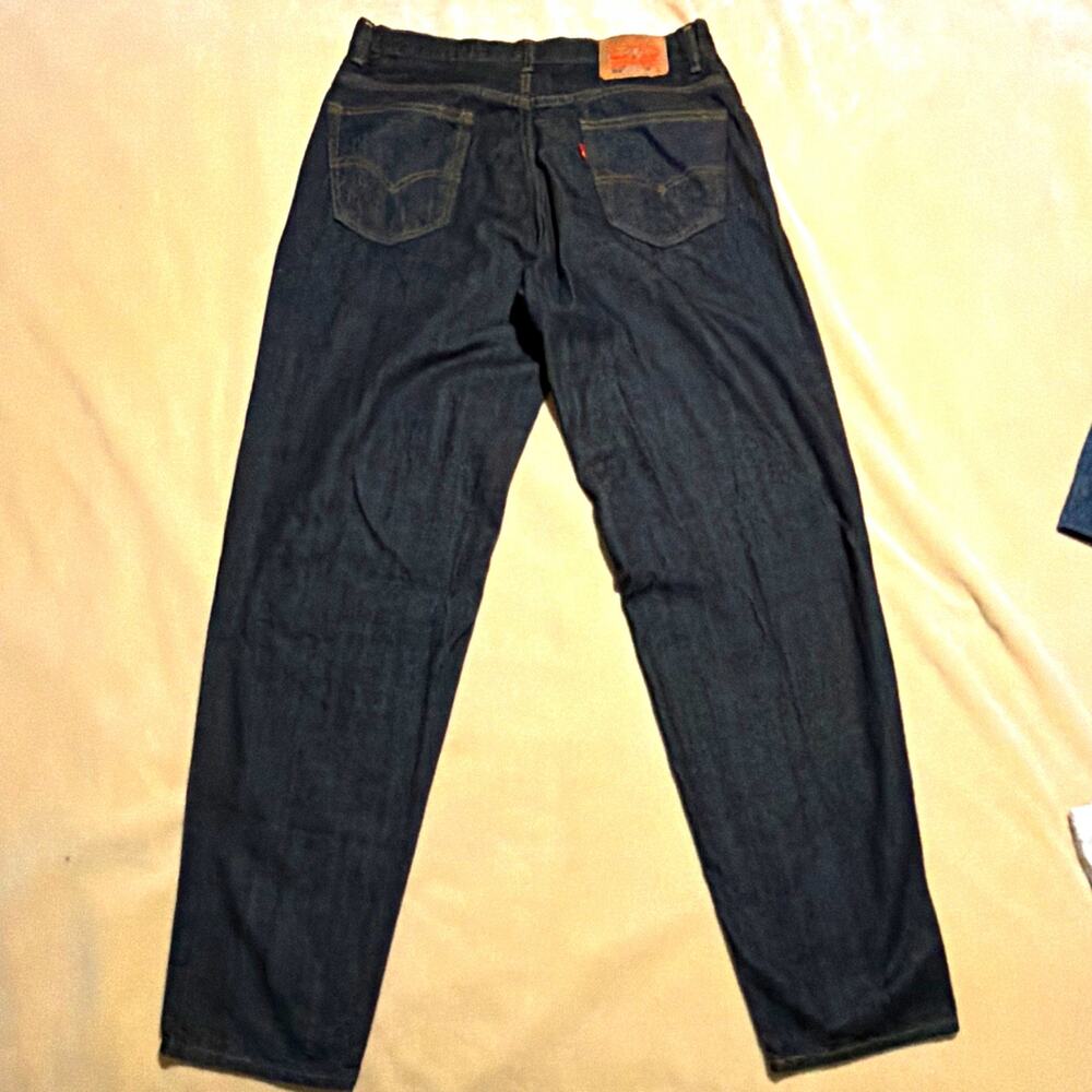 Levi's 560 Cowboy Fit Men's Relaxed Straight Dark Wash Blue Denim Jeans 34x36